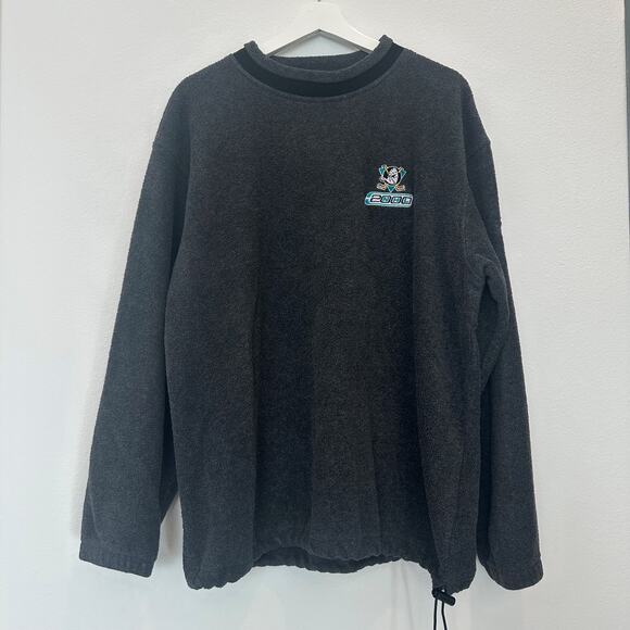 Vintage 2000 Anaheim Ducks NHL dark gray fleece sweater XL made in USA - Picture 1 of 5